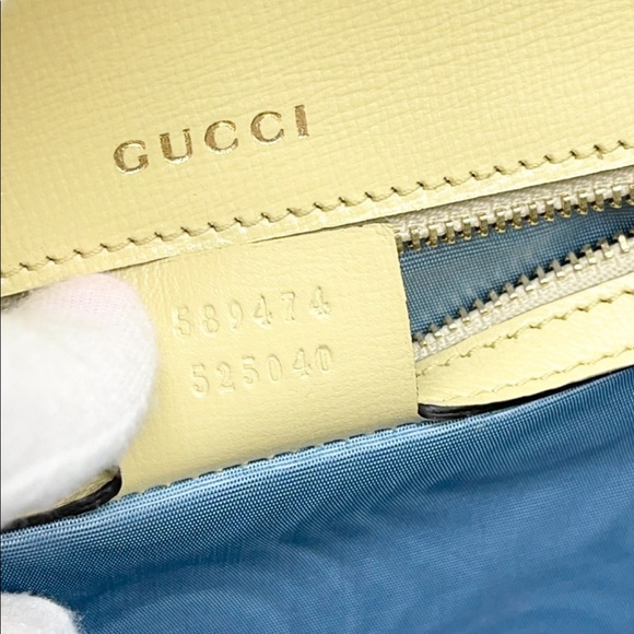 Gucci New GG Azalea Ring Logo Butter Yellow Leather Shoulder Timeless Purse Bag - Picture 9 of 15